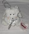 Ganz Christmas Plush Winter Ornament Angel Bears - Beige Wings