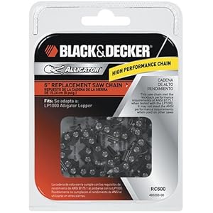 Black & Decker 6-Inch Replacement Saw Chain RC600 (For LP1000 and NLP1800 Alligator Loppers) Black & Decker 6-Inch Replacement Saw Chain RC600 (For LP1000 and NLP1800 Alligator Loppers)