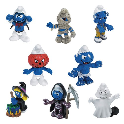 Childrens Toyshop  Toys : Schleich Halloween 8-pc. Smurf Set