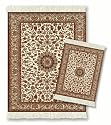 Lextra Classic Nain MouseRug and CoasterRug Set, 10.25 x 7.125 Inches, Brown and Ivory, One MouseRug and One Matching CoasterRug (ANC-S)