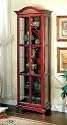 Traditional Design Cherry Finish Curio Cabinet
