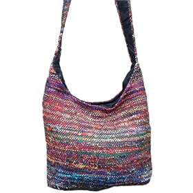 Recycled Silk Sari Bucket Bag