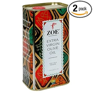 Zoe Extra Virgin Olive Oil, 1-Liter Tins (Pack of 2) by 