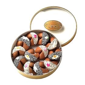 Dose of Good Fortune Wedding Box of 12 Chocolate Fortune Cookies - Dark/ White Chocolate