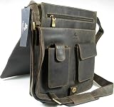 New Unisex Visconti brown leather A4 messenger bag 18410