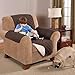 Sara Ashley Elegante Luxurious Reversible Recliner Furniture Protector, Coffee/Tan