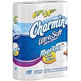 Charmin Ultra Soft Toilet Paper 6 Mega Rolls = 24 Regular Rolls