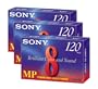 Sony Camcorder Cassettes 120 Minute, 8mm (3-Pack)