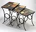 Kitchen & Housewares : Pompei Nesting Tables (Black Gold) (24.5H x20.75W x 16D)