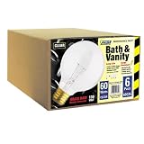 Feit Electric 60G25/MP-130 60-Watt G25 Globe Bulb, Clear, 6 Pack