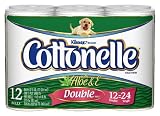 Cottonelle Toilet Paper, Aloe & Vitamin E, Double Roll (12 Rolls)