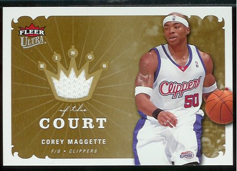 2006-07 Ultra Kings of the Court Corey Maggette Jersey Los Angeles Clippers Basketball Card- Mint Condition - Shipped In Protective Screwdown Case!