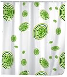 Kitchen & Housewares : Wenko Shower Curtain 120x200 Circles green, PEVA