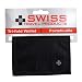 New Swiss Travel Products Black Tri-Fold Nylon Wallet With Zippered Coin Compartment