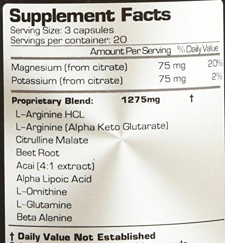 Ubervita Uber N02 Nitric Oxide Booster Capsules, 60 Count