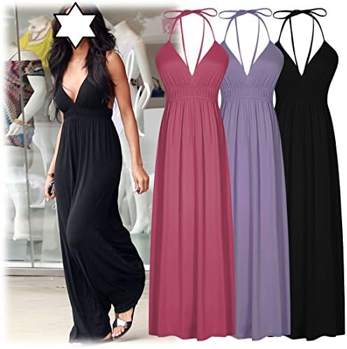 Women's Maxi Summer Beach Hawaiian Boho Dress Casual Black Size Medium SHIPS FROM USA