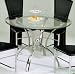 Dining Table with Glass Top in Chrome Finish