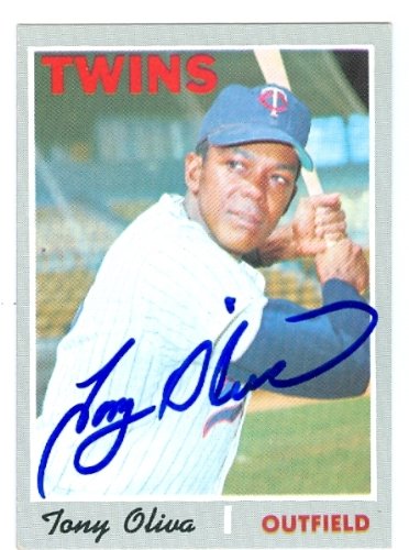 Tony Oliva Autographed/Hand Signed baseball card (Minnesota Twins) 1970 Topps #510 (67)