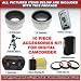 ACCESSORY KIT FOR CANON VIXIA HG10 HV20 HV30 INCLUDING 2 LENSES ,FILTERS, BATTERY,AC/DC CHARGER,CASE,TRIPOD++
