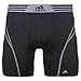 adidas Men's Climalite Flex Boxer Brief Underwear, Black/Tech Grey, Large