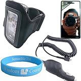 Motorola Droid A855 Black Armband + MIRROR Screen guard for Motorola Droid  ....