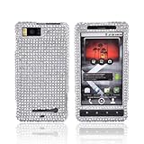 For Motorola Droid X Bling Hard Case Cover SILVER