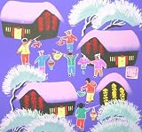 Chinese Peasant Folk Art 10x10 Watercolor Painting #110 - FREE SHIPPING