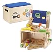 Kids Toy 108009 - Werkbank, Werkzeugbank, Werkzeugkiste mit Werkzeuge aus Holz