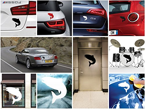 Stickers Decal Salmon Fish Decor Motorbike Bicycle Vehicle ATV Racing Gold-Matte (40 X 37.6 In)