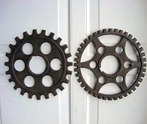 Iron Idustrial Gears Retro Set of 2 Wall Decor/architectural /Stepping Stones