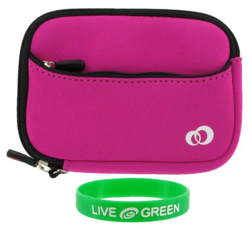 Neoprene Sleeve (Hot Pink) Case for Western Digital My Passport Studio 640 GB Portable Hard Drive for MAC WDBAAB6400ACH-NESN Midnight Black