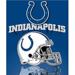 Indianapolis Colts Light Weight Fleece NFL Blanket (Grid Iron) (50x60) by Northwest