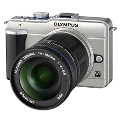 Olympus PEN E-PL1 Systemkamera (13 Megapixel, 6,9 cm (2,7 Zoll) Display, Bildstabilisator) champagner mit 14-150mm Objektiv schwarz