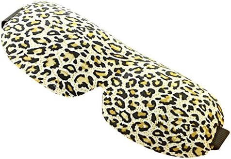 BLABLABLA 3D Contoured & Comfortable Sleep Mask Adjustable Head Strap to Fit All Sizes Lightweight Soft Sleep Mask Leopard