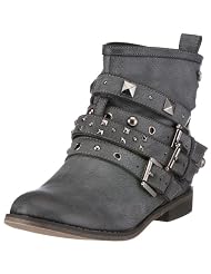 Buffalo Girl 111502 237564 WH BRUSH BLACK 01, Damen Stiefel