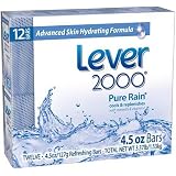 Lever 2000 Moisturizing Bar, Pure Rain, 4.5-Ounce Bars in 12-Count Packages (Pack of 2)