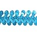 Expo International 20-Yard of 2-Row Metallic Stretch Sequin Trim, 7/8-Inch, Turquoise