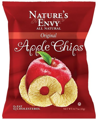 Nature's Envy Apple Chips Original, 0.8 Ounce Bags (Pack of 24) by Nature's Envy