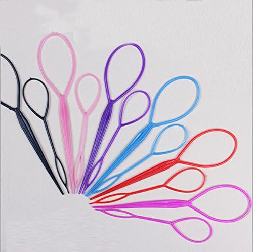 Plastic Magic Topsy Tail Hair Braid Ponytail Styling Maker Clip Tool Black 2pcs