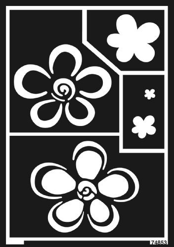 Unbekannt HOME DESIGN 74853 - Window Style Schablone Blumen A5