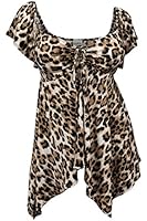 eVogues Plus size Deep V-neck Asymmetric Slimming Top