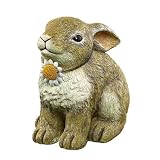 Grasslands Road Garden Life Bunny with Daisy Necklace Hide a Key Figurine