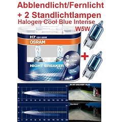 Osram Nightbreaker Plus H7 Duo Pack 64210NBP 2. Generation (2 St�ck Gl�hbirnen) + 2 St�ck Osram 2825CB W5W Cool Blue Standlichtern