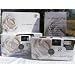 10 Pack Soft White Rose Wedding Disposable 35mm Cameras In Matching Gift Boxes- 27 Exposures Each- With Matching Table Tents