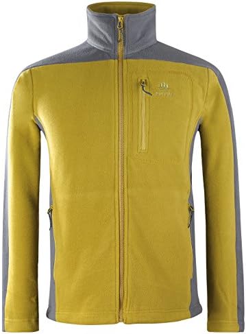 WantDo Walker Men's Waterproof Outdoors Jacket Fleece Windproof Coat(Yellowish Green,M)