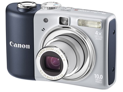 Canon PowerShot A1000 IS Digitalkamera (10 Megapixel, 4-fach opt. Zoom, 2,5 Display, Bildstabilisator) blau