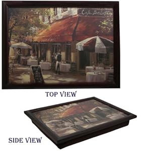 Cafe Berlotto Scenes Lap Desk - For Laptop Computer or Meals - Other Designs Available