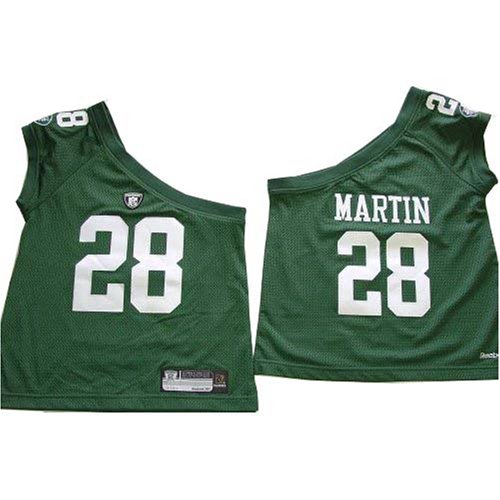 Curtis Martin #28 New York Jets NFL Girls/Junior One shoulder Jersey( Large 11-13 ) By Reebok