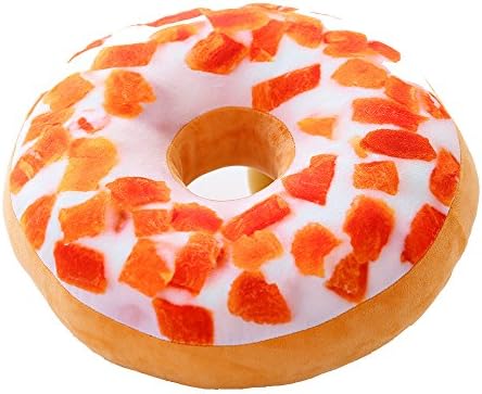 Soft Creative Donut Pillows, Comfortable Cushion, Seat Cushion, Back Cushion,pp Cotton, 12 Styles (Free Size, Fruit Templation)