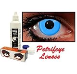 Petrifeye Brand UV Reactive Neon Blue Coloured Contact Lenses
